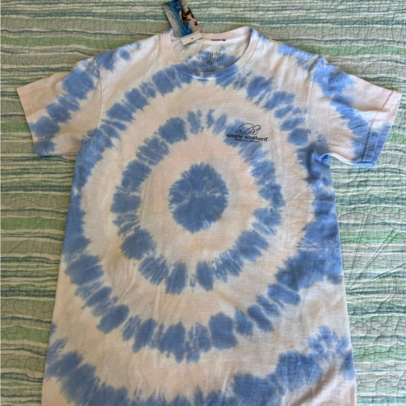 Simply Southern Blue and White Tie-Dye Tee - Picture 5 of 10